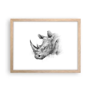 Poster in einem Rahmen aus heller Eiche - Afrikanisches Porträt - 40x30 cm