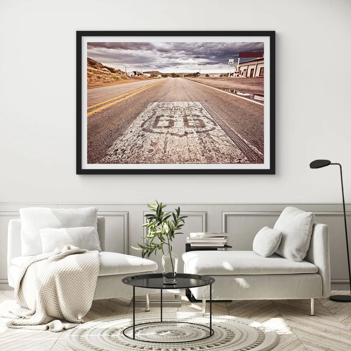 Poster in einem schwarzem Rahmen - Mother Road - eine amerikanische Legende - 40x30 cm