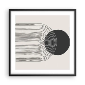 Poster in einem schwarzem Rahmen - Zittern und Vertrauen - 50x50 cm