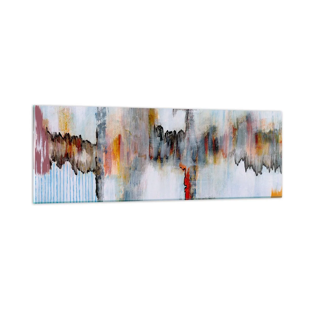 Glasbild - Bild auf glas - Ein Stock auf dem Wasser - 90x30 cm