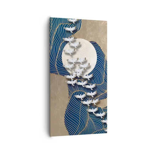 Bild auf Leinwand - Leinwandbild - Freiheit, Wandern, Gemeinschaft - 65x120 cm