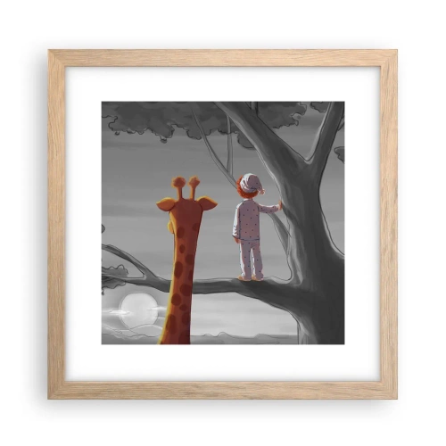 Poster in einem Rahmen aus heller Eiche - Das passiert wirklich - 30x30 cm
