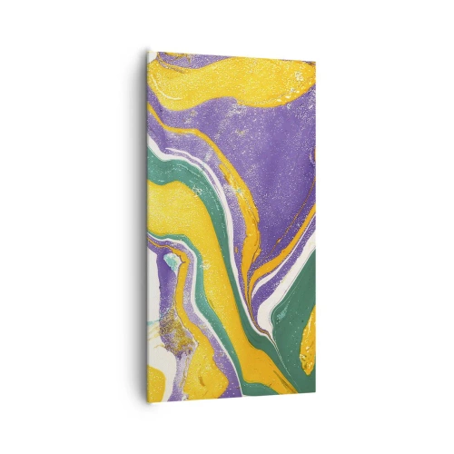 Bild auf Leinwand - Leinwandbild - Farbwellen - 65x120 cm