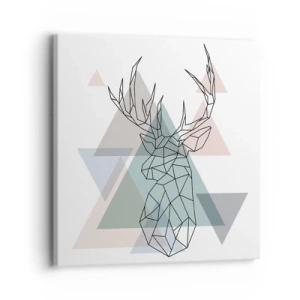 Bild auf Leinwand - Leinwandbild - In einem geometrischen Wald - 30x30 cm