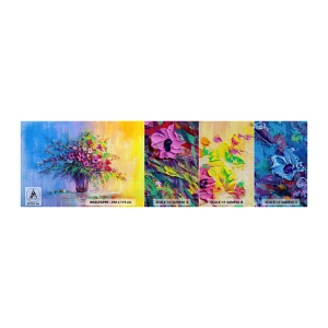 Fototapeten Muster Premium Sand - Sommergeschenk der Wiese - Blumen in einer Vase, Stück, Blumenstrauß - 100x30 cm