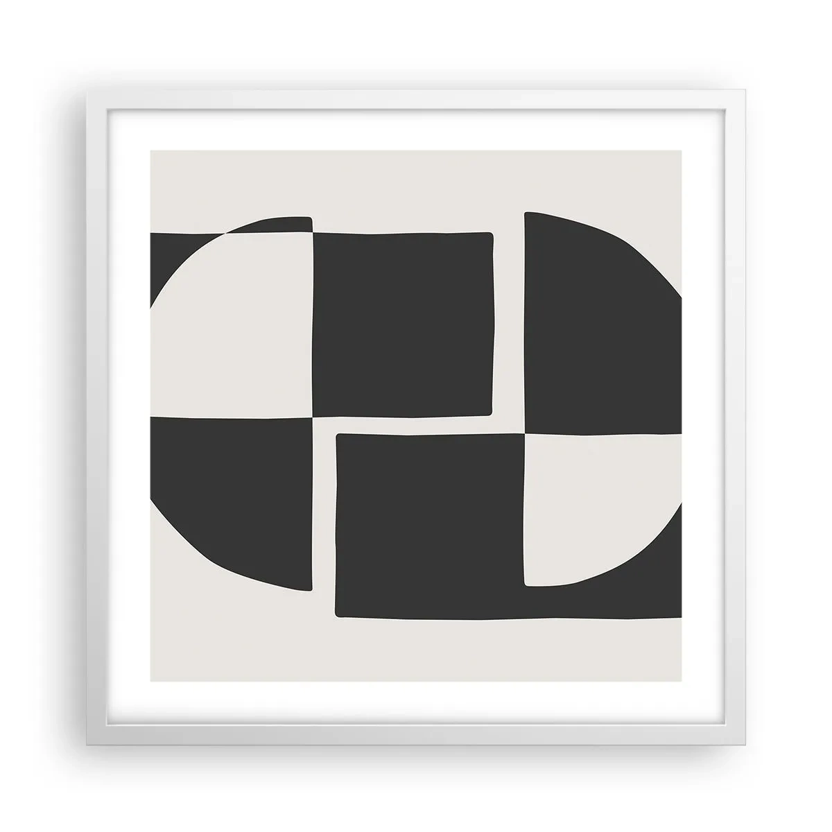 Poster in einem weißen Rahmen - Antithese - Synthese - 50x50 cm