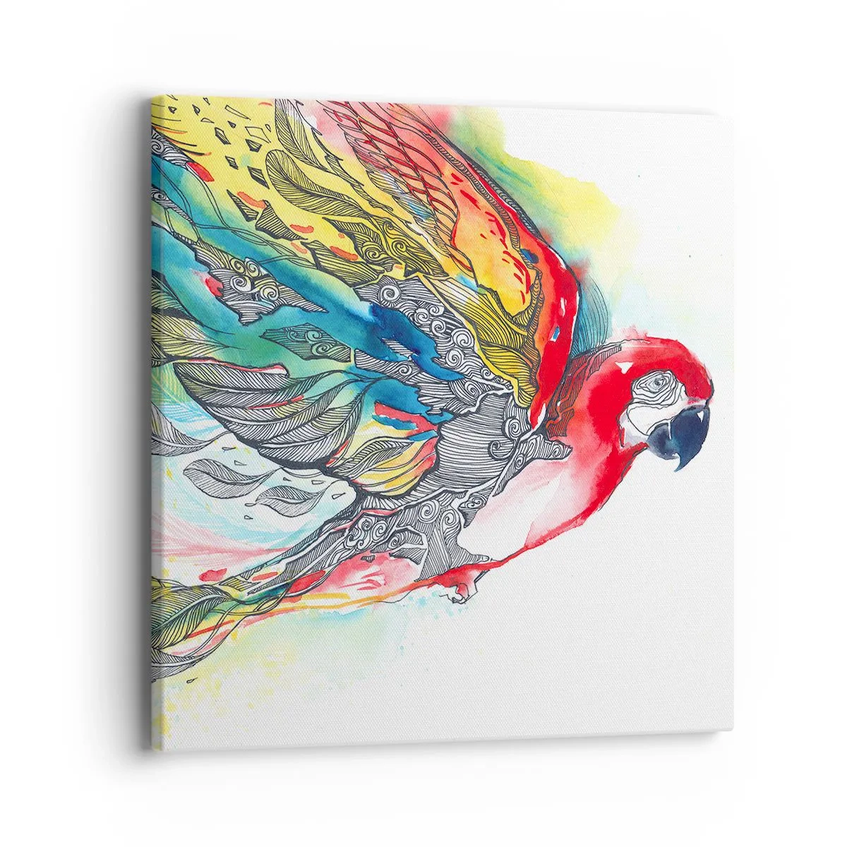 Bild auf Leinwand - Leinwandbild - Leben Sie bunt - 40x40 cm