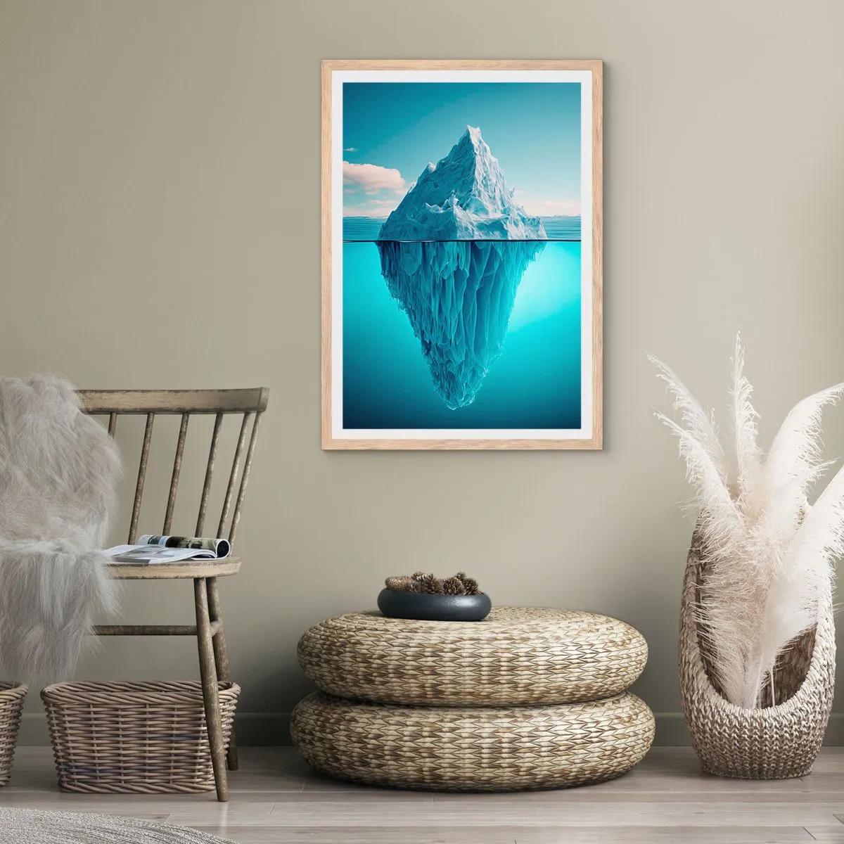 Poster in einem Rahmen aus heller Eiche - Königin des Eises - 40x50 cm