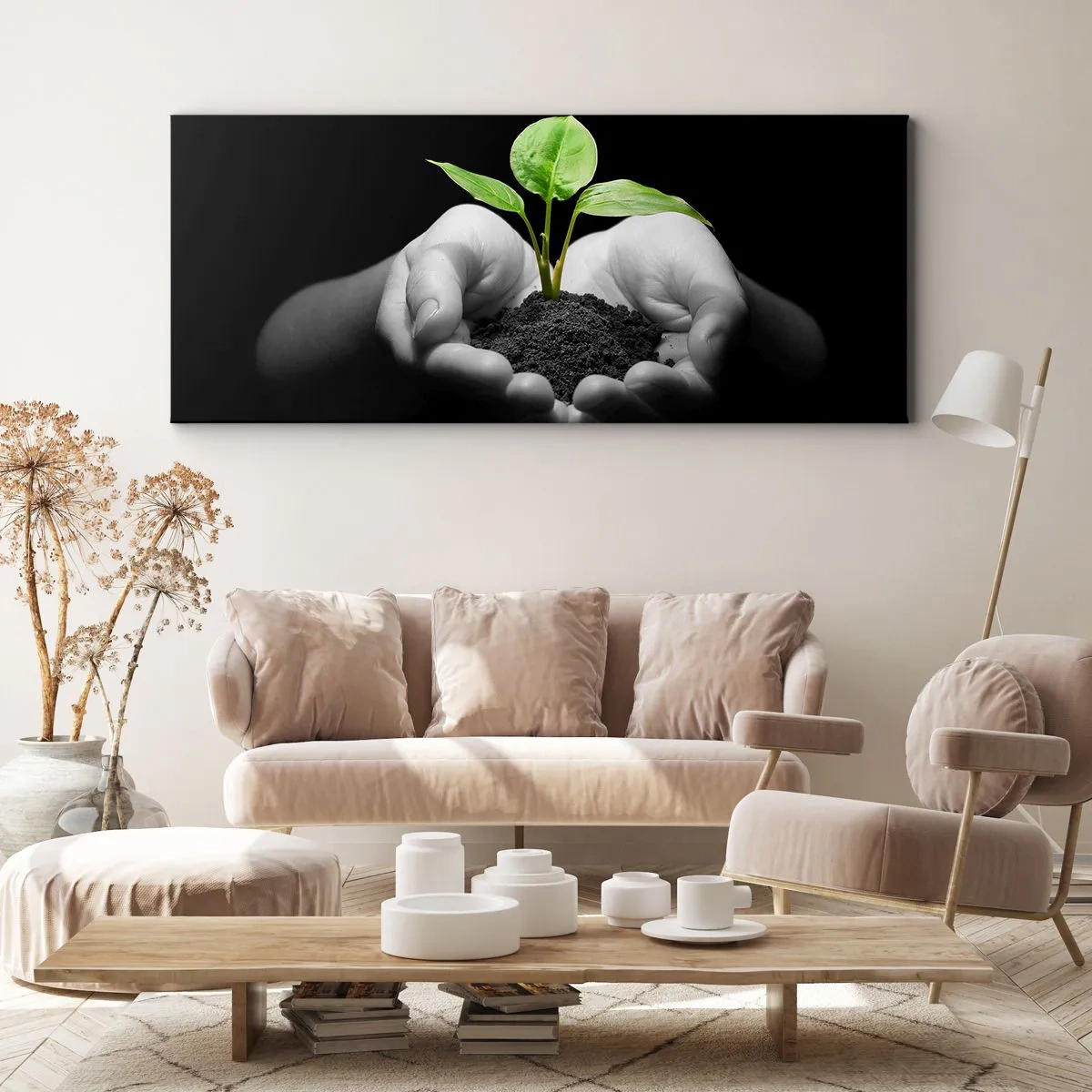 Bild auf Leinwand - Leinwandbild - Ich liebe die Natur, ich beschütze sie - 100x40 cm