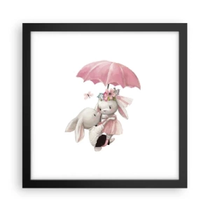 Poster in einem schwarzem Rahmen - Das ist eben Liebe - 30x30 cm
