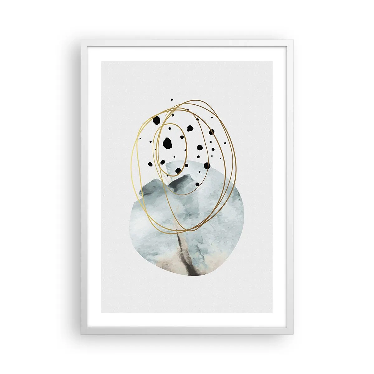 Poster in einem weißen Rahmen - Vom Weltraum umarmt - 50x70 cm