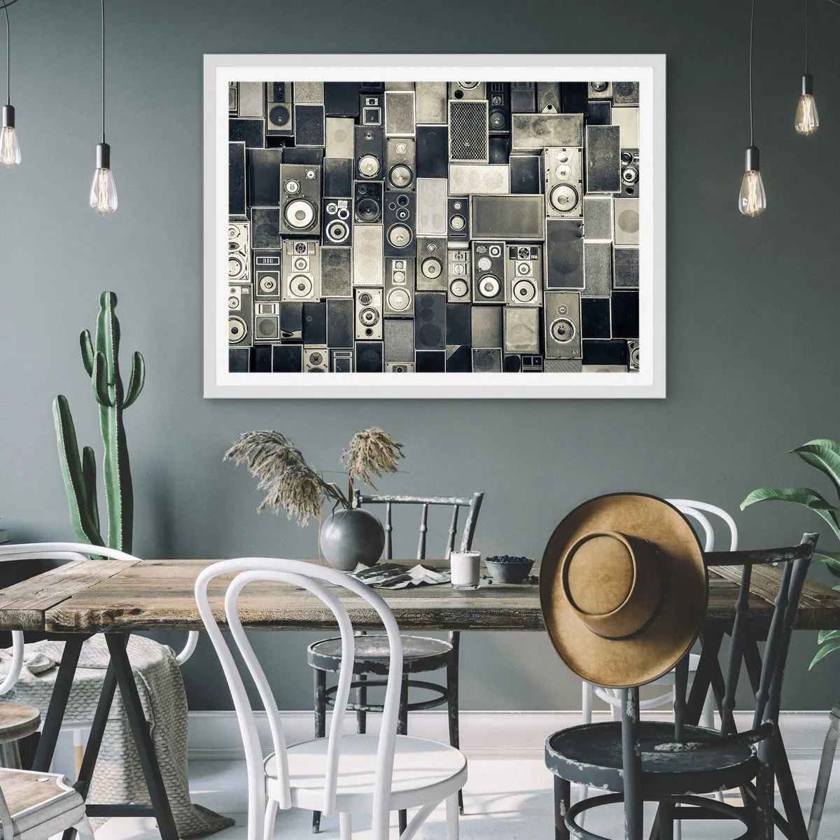 Poster in einem weißen Rahmen - Und es ist alles in Ordnung - 91x61 cm
