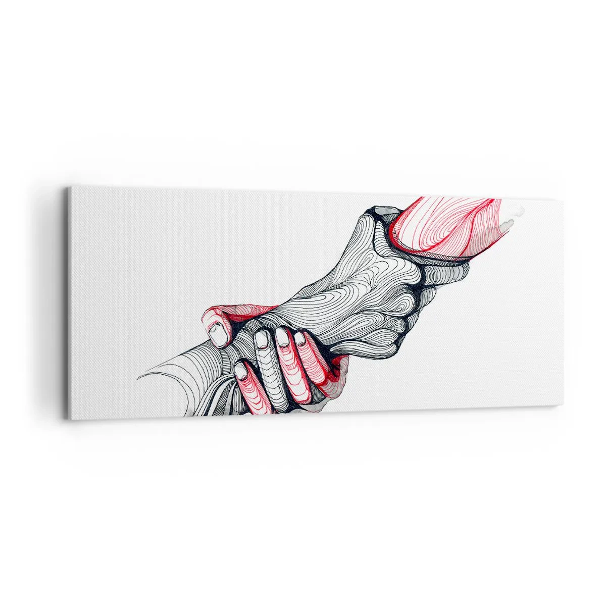 Bild auf Leinwand - Leinwandbild - Sie sind in guten Händen - 100x40 cm