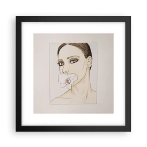 Poster in einem schwarzem Rahmen - Ein Symbol für Eleganz und Schönheit - 30x30 cm