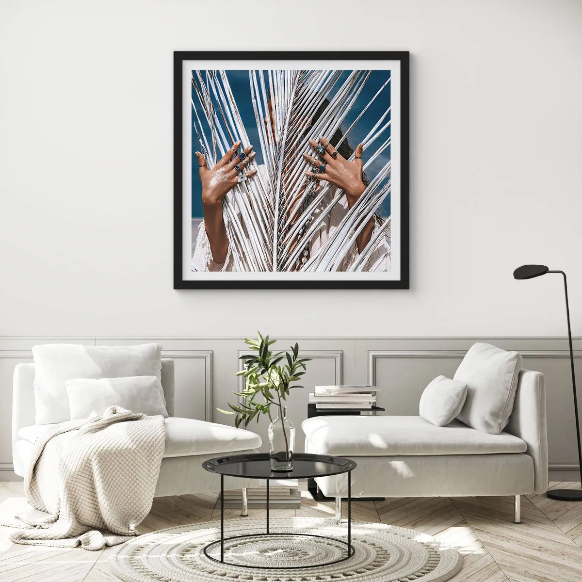 Poster in einem schwarzem Rahmen - Das Mädchen des Schamanen? - 30x30 cm