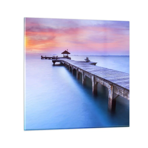 Glasbild - Bild auf glas - Ein Meer der Ruhe bis zum Horizont - 50x50 cm