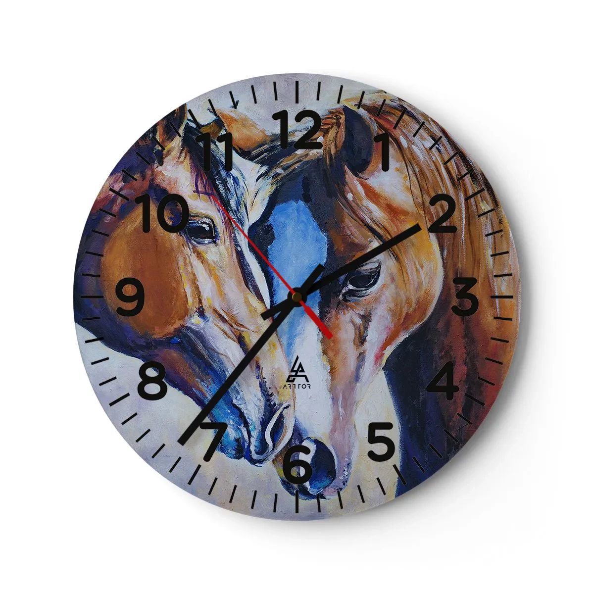 Wanduhr - Glasuhr - Ist es Freundschaft? ist es baby - 40x40 cm