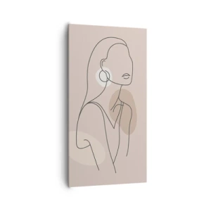 Bild auf Leinwand - Leinwandbild - Mädchenhafte Ikone - 65x120 cm