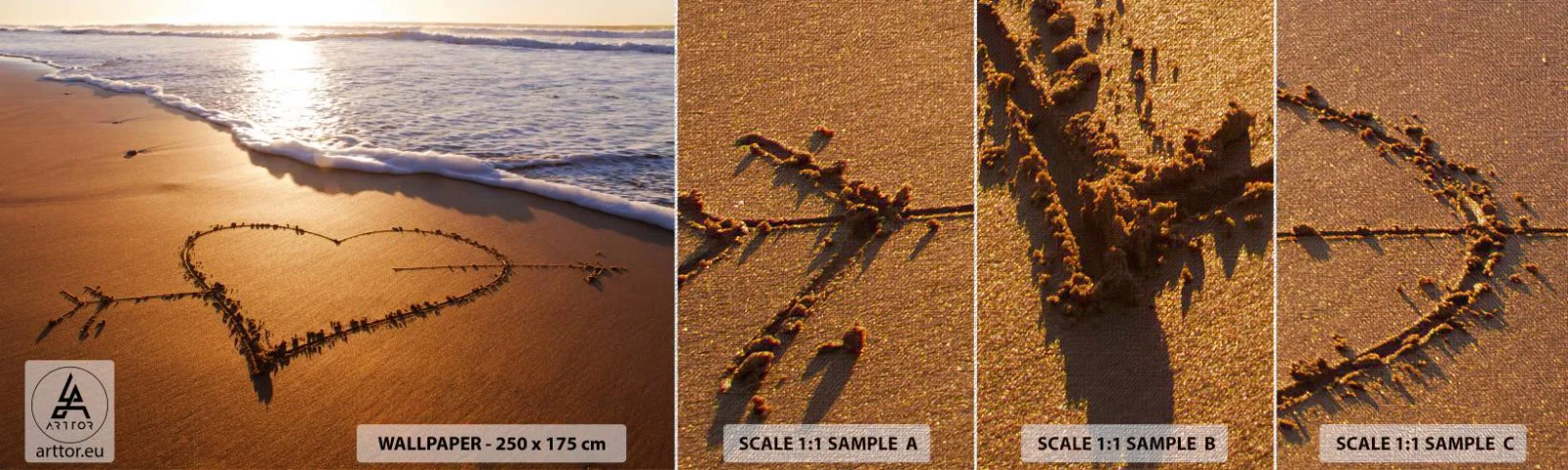 Fototapeten Muster Premium Canvas - Urlaubsgeständnis - Landschaft, Strand, Meer - 100x30 cm