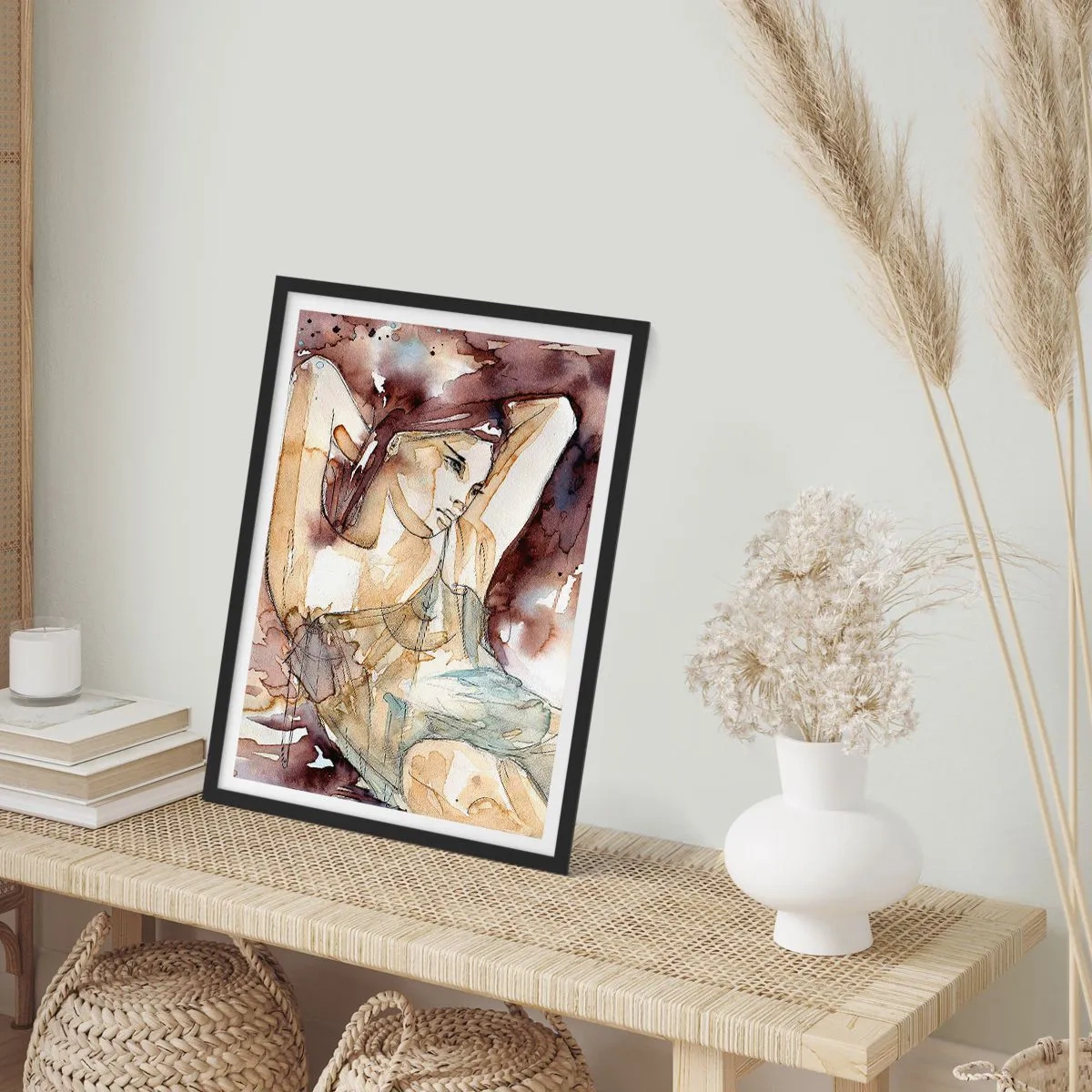 Poster in einem schwarzem Rahmen - In lila Stimmung - 61x91 cm