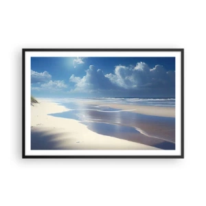 Poster in einem schwarzem Rahmen - Paradiesischer Urlaub - 91x61 cm