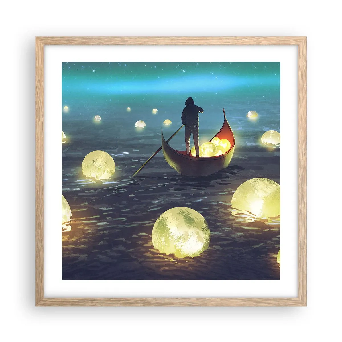 Poster in einem Rahmen aus heller Eiche - Dinge, von denen Philosophen nie geträumt haben - 50x50 cm