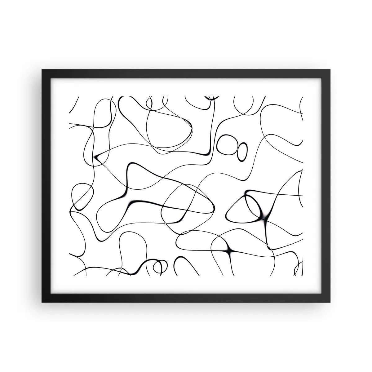 Poster in einem schwarzem Rahmen - Lebenswege, Wechselfälle - 50x40 cm