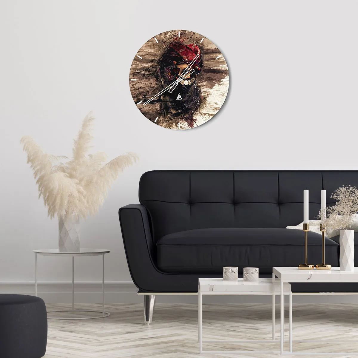 Wanduhr - Glasuhr - Gelinde gesagt besorgniserregend - 40x40 cm