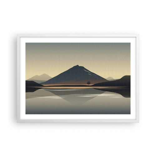 Poster in einem weißen Rahmen - Spiegelreflexion - 70x50 cm