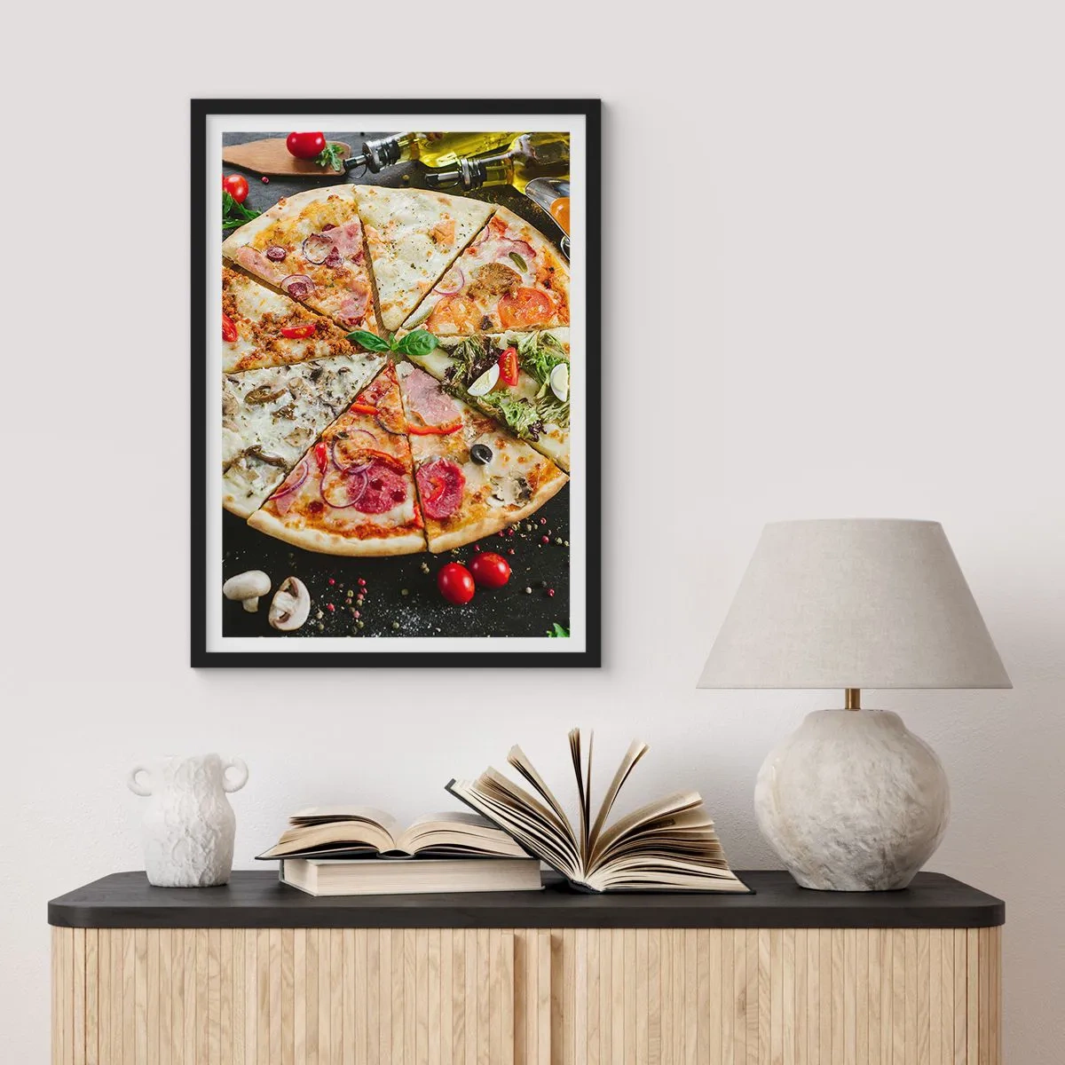 Poster in einem schwarzem Rahmen - Eine Reihe von Geschmacksrichtungen - 61x91 cm