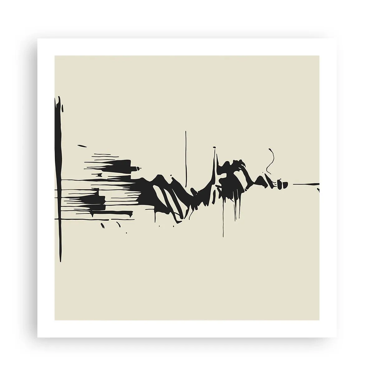 Poster - Hastige Abstraktion - 60x60 cm