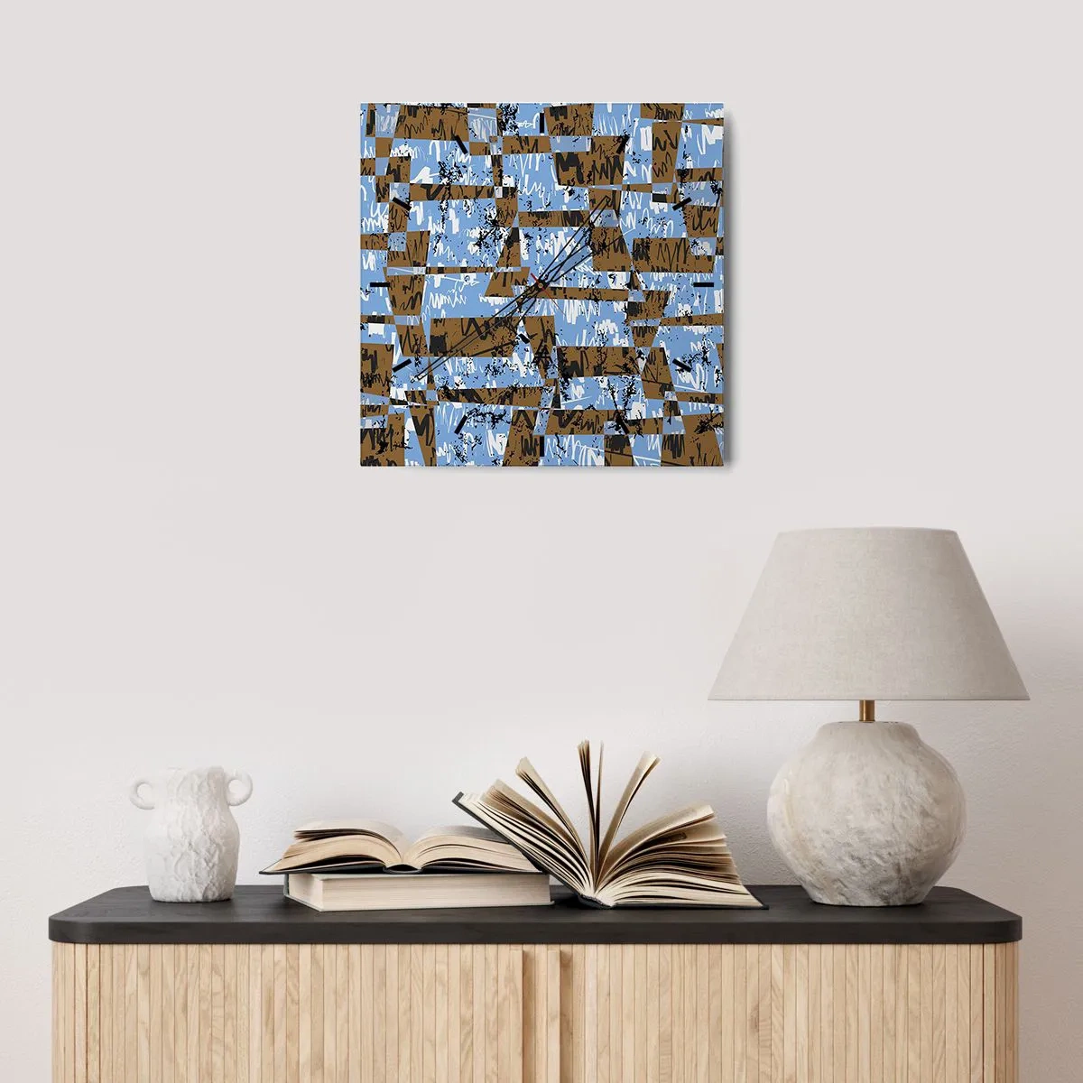 Wanduhr - Glasuhr - Ein nicht-menschlicher Ausschnitt - 40x40 cm