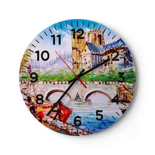 Wanduhr - Glasuhr - Ihre Zeit vergeht nie - 40x40 cm
