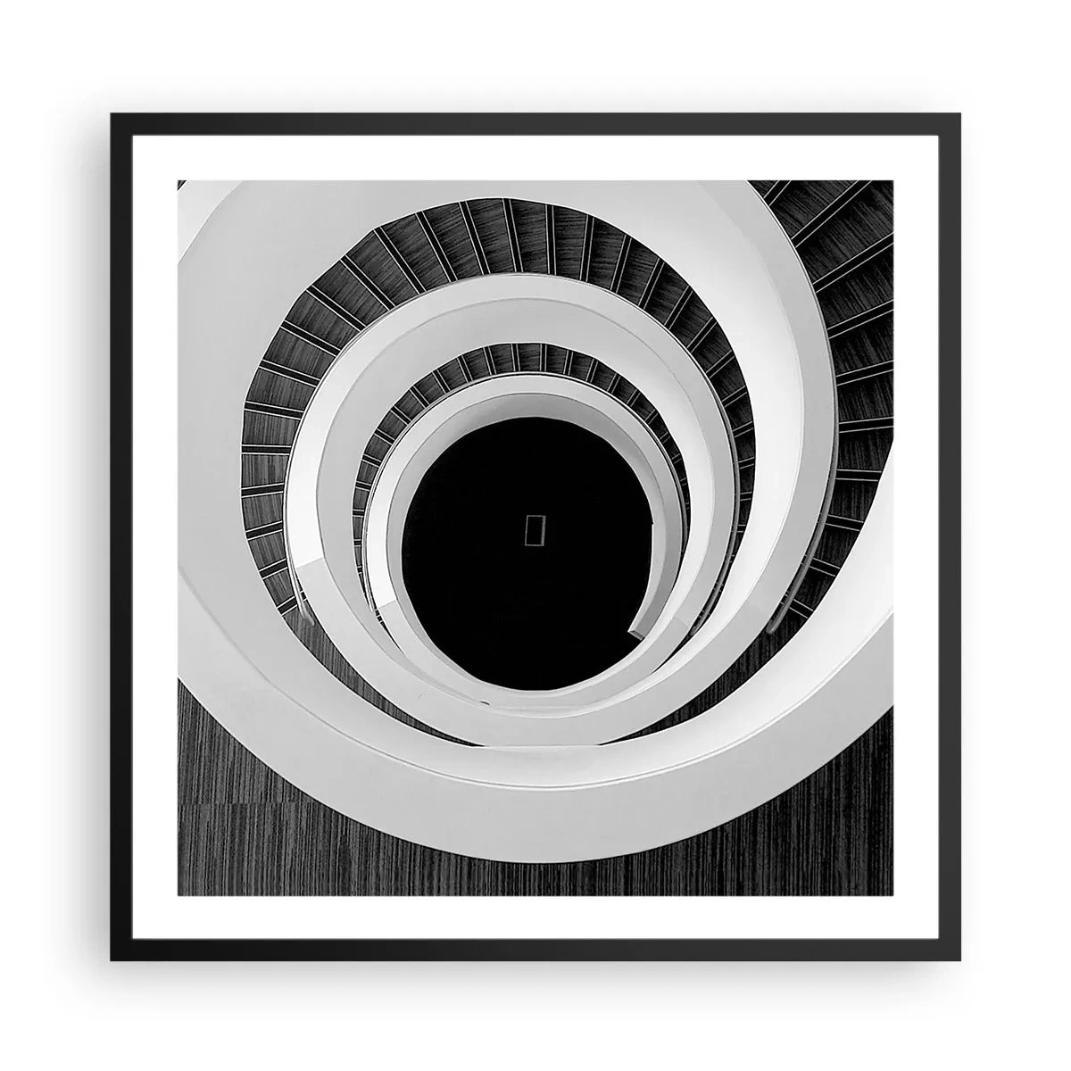 Poster in einem schwarzem Rahmen - Zum Kern der Sache - 60x60 cm