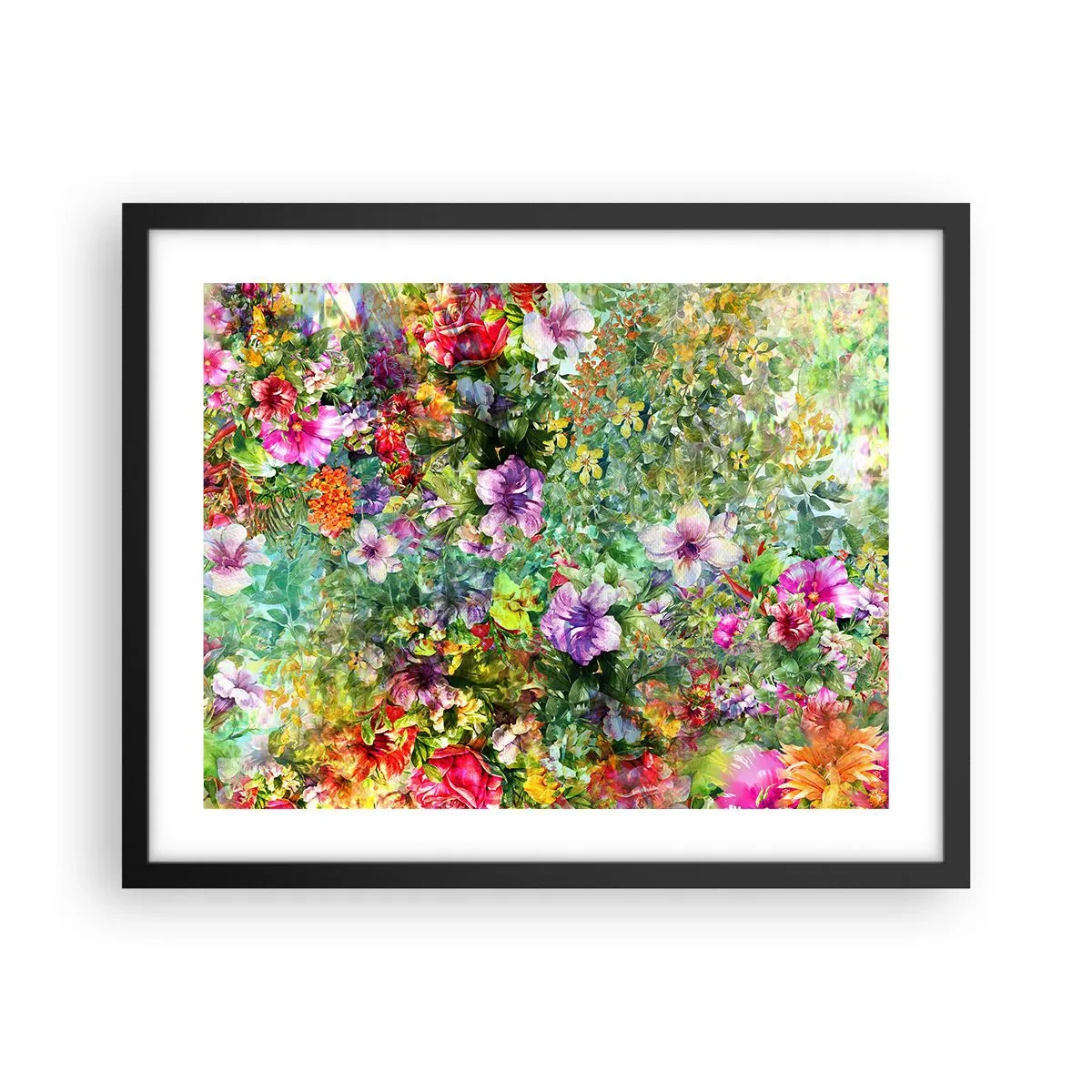 Poster in einem schwarzem Rahmen - In Blumen für das Verderben - 50x40 cm