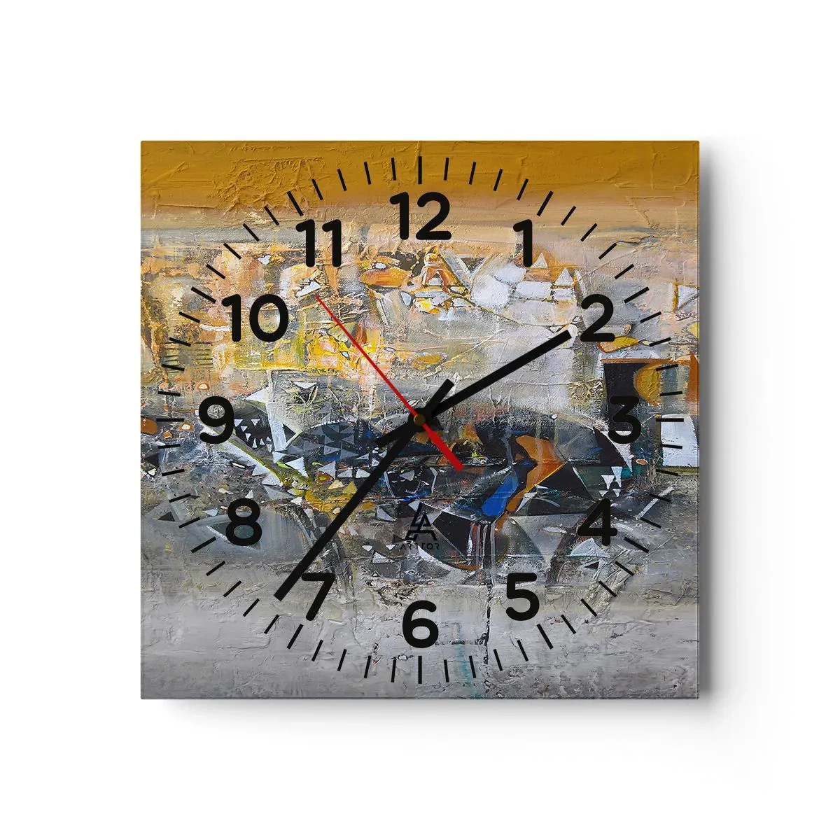 Wanduhr - Glasuhr - Alles wird gut - 40x40 cm