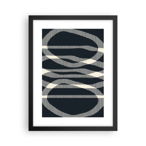 Poster in einem schwarzem Rahmen - Ein Versuch, die Dunkelheit zu durchbrechen - 30x40 cm