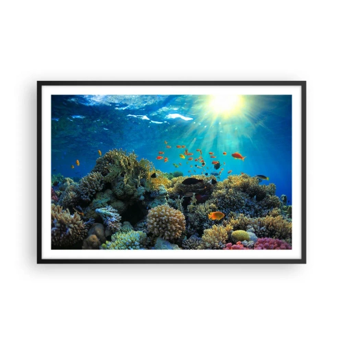 Poster in einem schwarzem Rahmen - Unterwasserschätze - 91x61 cm