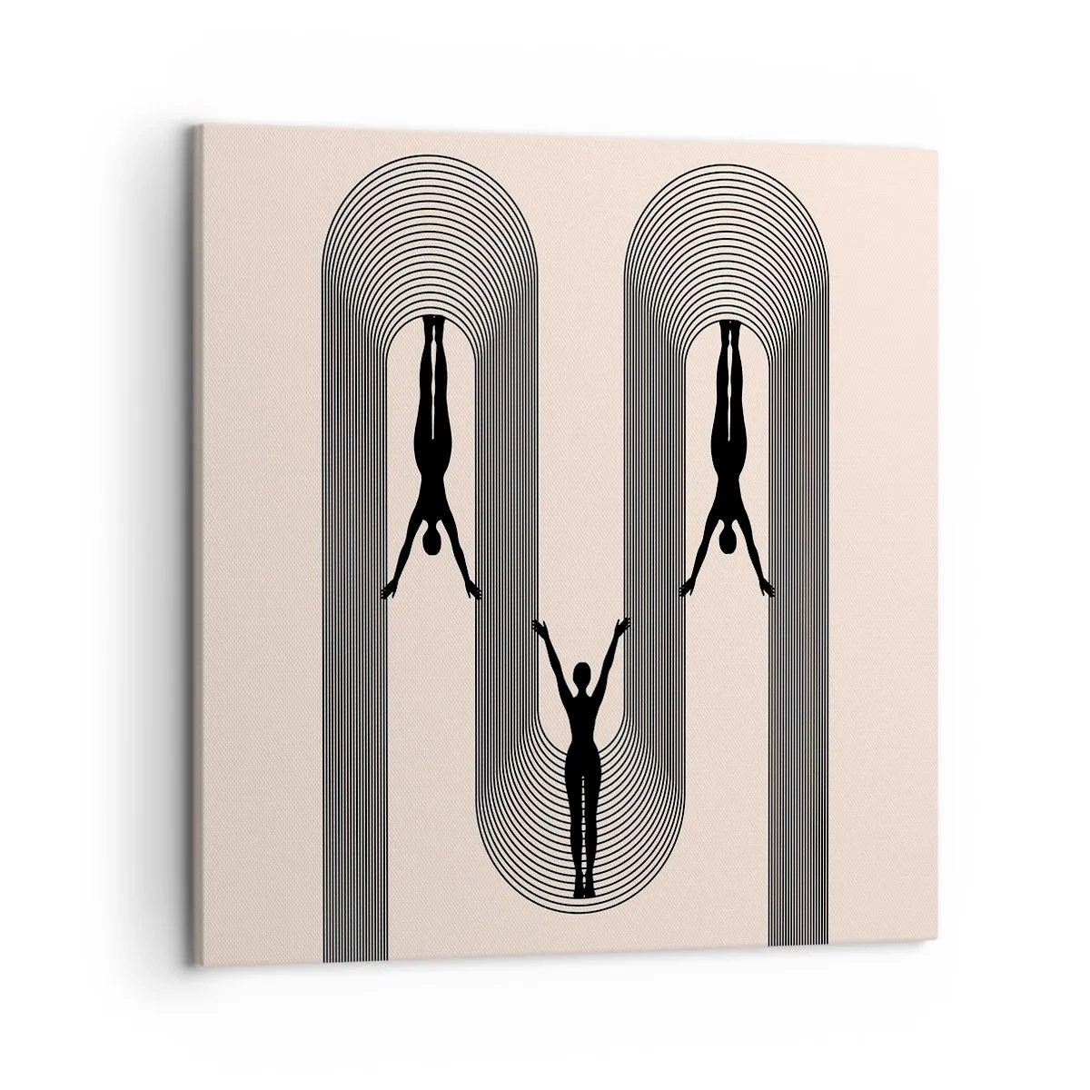 Bild auf Leinwand - Leinwandbild - Verkehrt herum - 50x50 cm