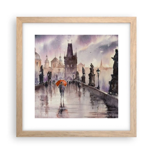 Poster in einem Rahmen aus heller Eiche - Leute verändern sich nicht - 30x30 cm