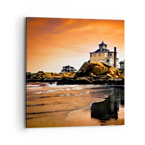 Bild auf Leinwand - Leinwandbild - Eleganz der Westküste - 70x70 cm