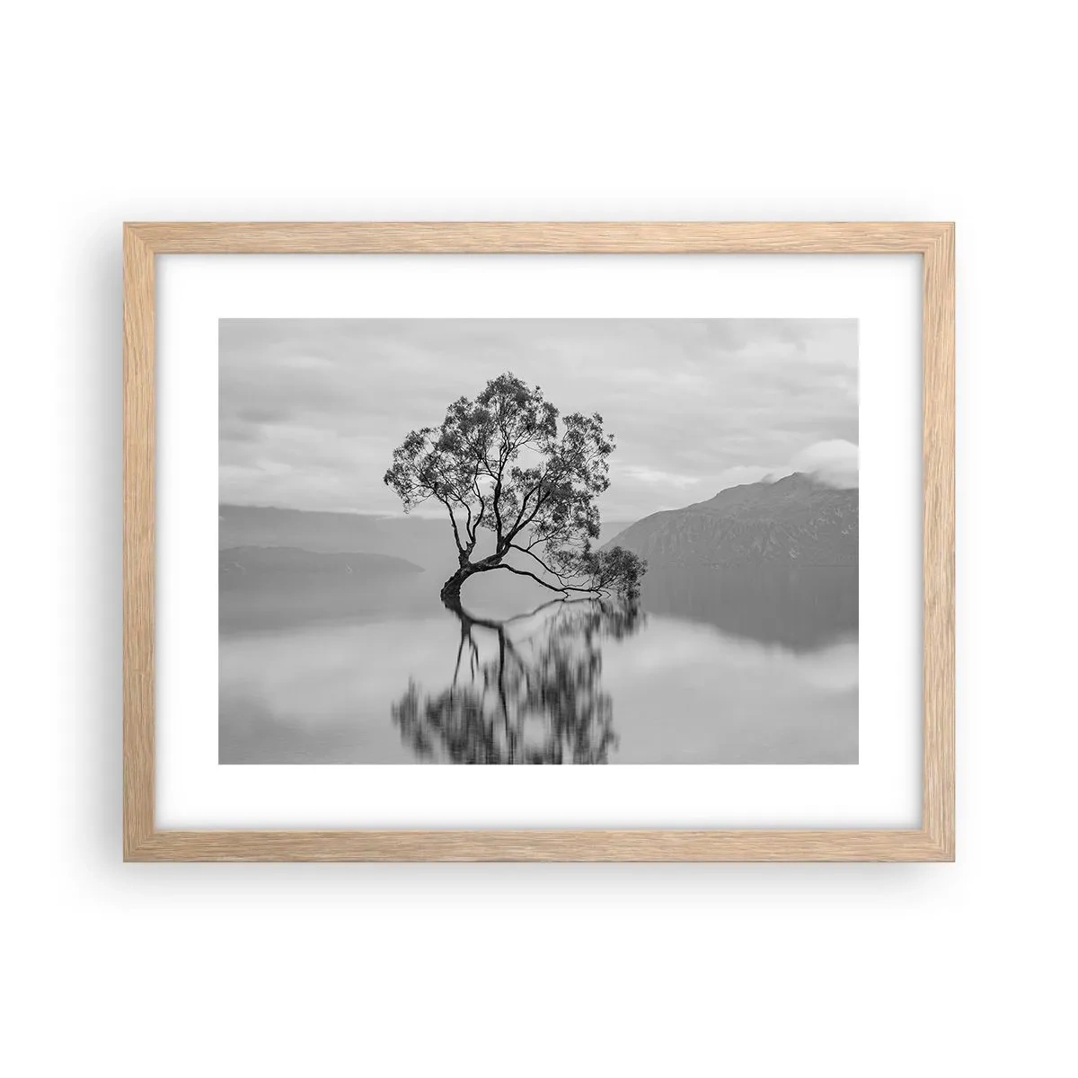 Poster in einem Rahmen aus heller Eiche - Es gibt so ein Land - 40x30 cm