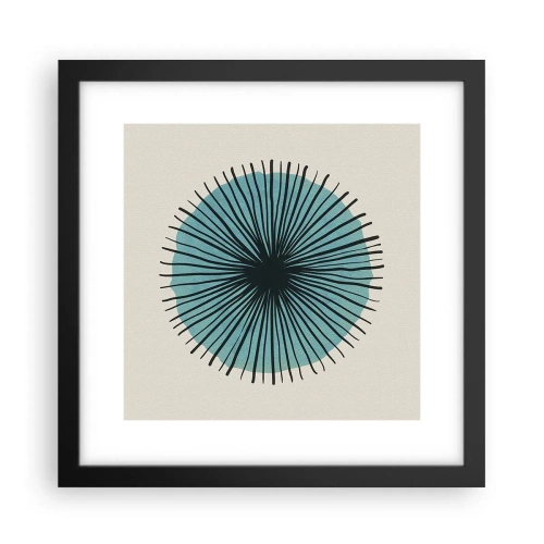 Poster in einem schwarzem Rahmen - Strahlend im Blau - 30x30 cm