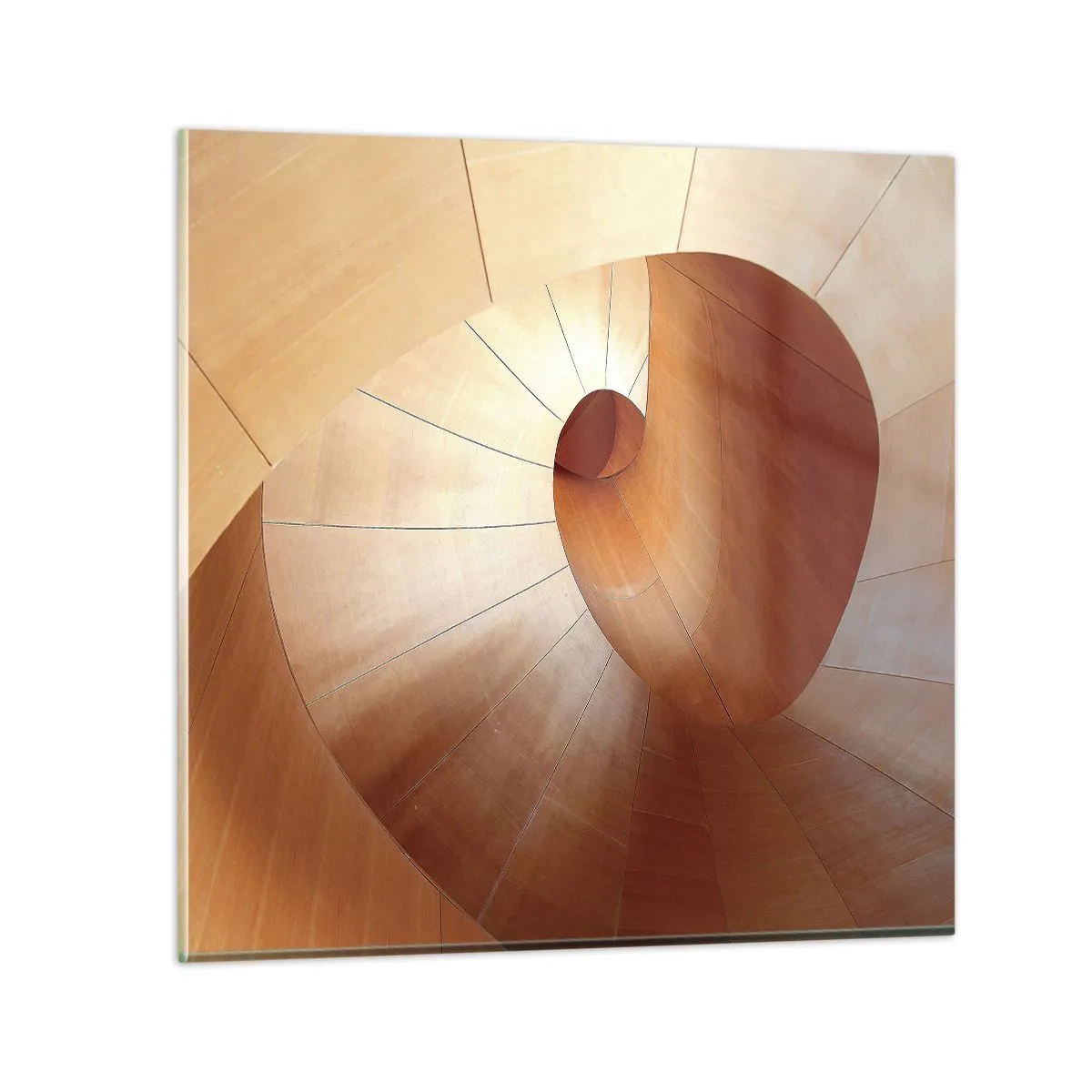 Glasbild - Bild auf glas - Architektonische Serpentine - 60x60 cm