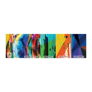 Fototapetenmuster Standard Eco - Farbenfroher Schwindel - Abstraktion, Stück, Moderne Kunst - 100x30 cm