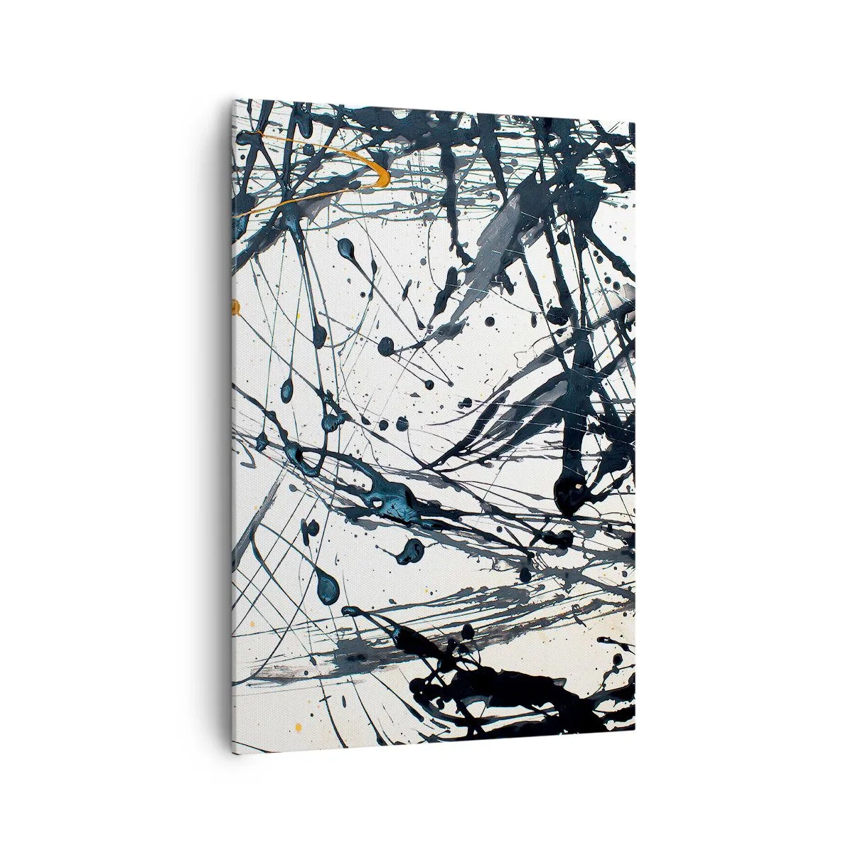 Bild auf Leinwand - Leinwandbild - Abstraktes Malmuster mit dynamischen Linien und Punkten - 70x100cm - Sinn machen oder keinen Sinn machen? - Moderne Wanddekoration für Wohnzimmer und Schlafzimmer ARTTOR