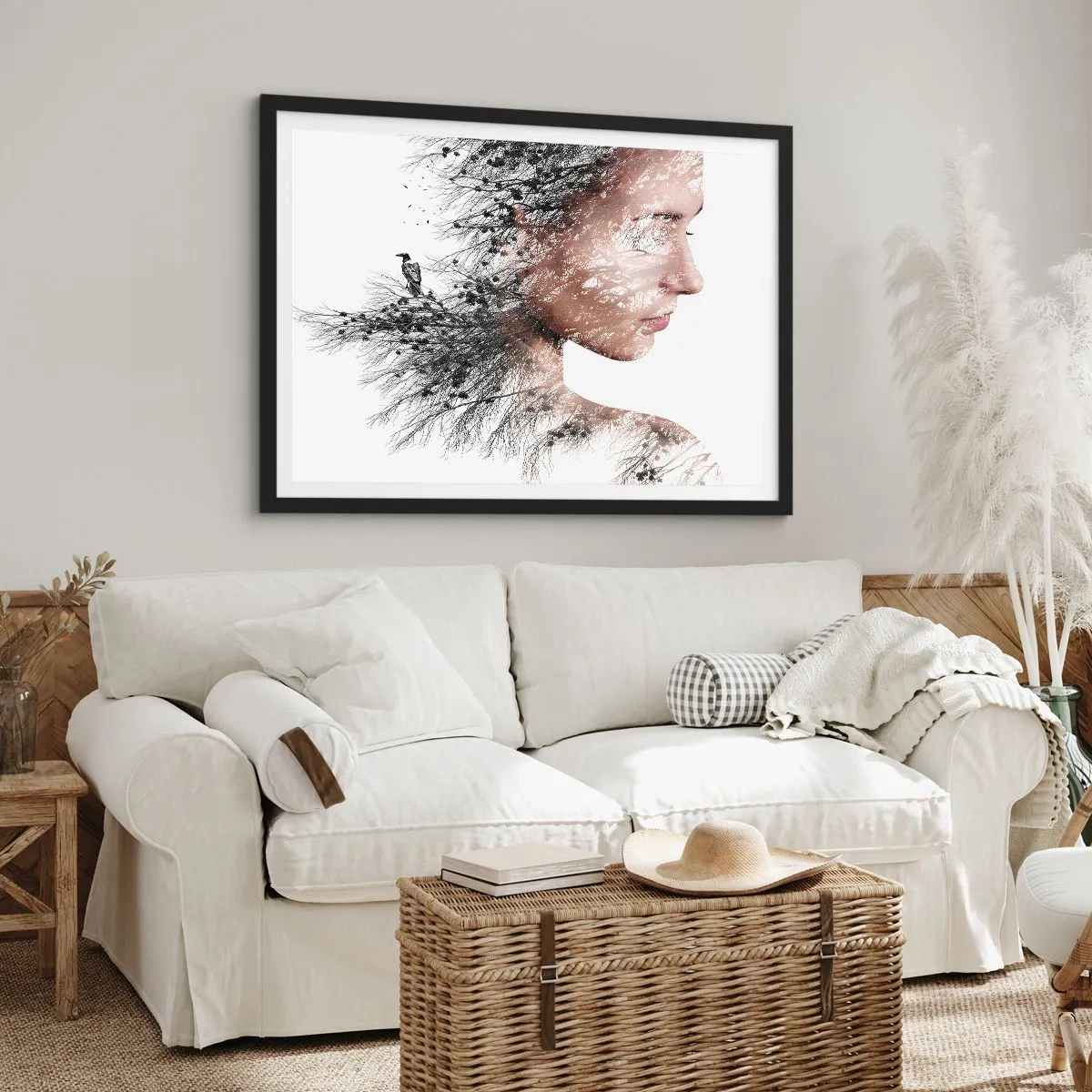 Poster in einem schwarzem Rahmen - Der Geist des Waldes - 40x30 cm