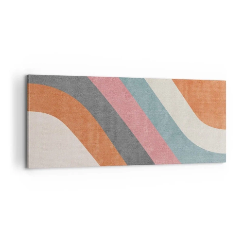 Bild auf Leinwand - Leinwandbild - Diagonale Komposition – Bewegung - 100x40 cm