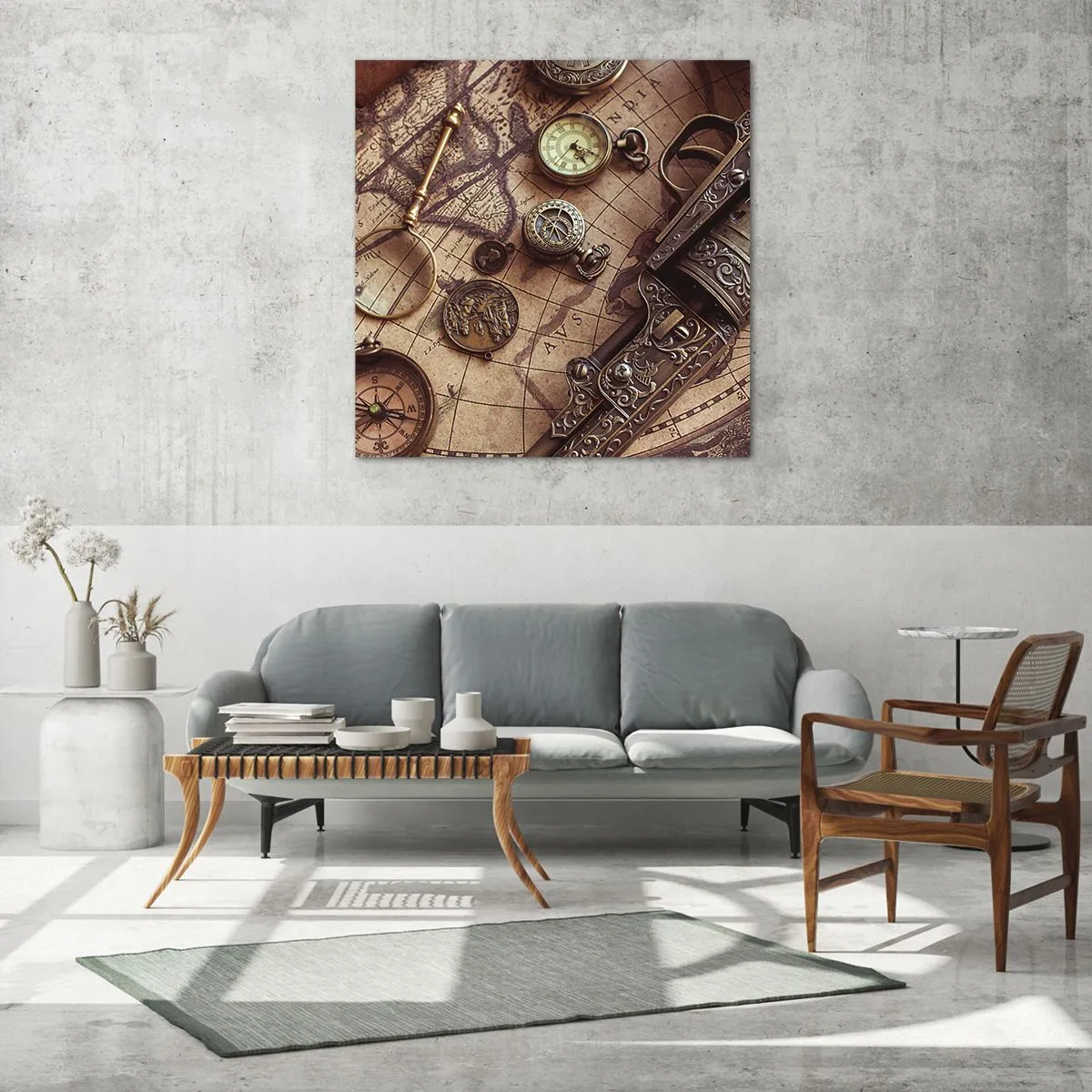 Glasbild - Bild auf glas - Das Abenteuer ruft - 40x40 cm