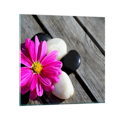 Glasbild - Bild auf glas - Ruhe auf dem Pier - 70x70 cm